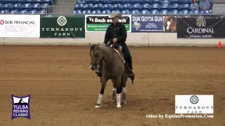 Gun Its Deja Vu ridden by Cade McCutcheon  - 2015 Tulsa Reining Classic (NP Futurity)