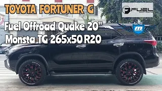 Fuel Quake 20" wrapped with Monsta TG 265x50 R20 on this Toyota Fortuner @ RNH Tire Supply