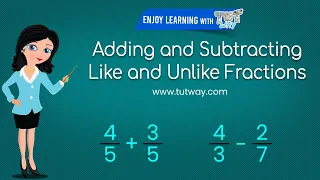 Learn Basic Math | Add Subtract Unlike Fractions with Criss Cross Method | Fractions | Math