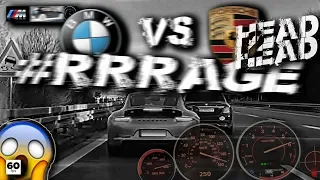 Porsche 911 991 Carrera on fire vs BMW M135i +130-250 Autobahn DriveAnalyser RaceRender