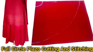 Full Circle Umbrella Cut Plazo Cutting And Stitching Easy Method