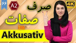 صرف صفات در حالت مفعولی | Adjektivdeklination im Akkusativ | آموزش زبان آلمانی | ❻❻ درس 66