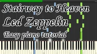 Stairway to Heaven - Led Zeppelin - Very easy and simple piano tutorial synthesia planetcover
