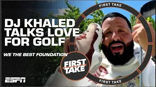 DJ Khaled learning from Rory McElroy + Michael Jordan’s NEXT LEVEL golf game?! | First Take