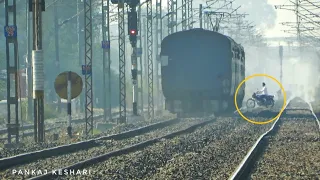 Live Accident !! Speedy Train Hits a Man - Idiot Guy Vs Speedy Train Limits of Stupidity