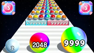 Satisfying Mobile Game Top Videos TikTok Gameplay Levels 99: Ball Run 2048, Merge Ball 2048 ... KLSJ