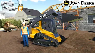 Farming Simulator 19 - JOHN DEERE 333G Skid Loader Moves Dirt