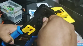 TESTEANDO ALICATE CRIMPER DE MANO RJ45 HERRAMIENTA DE RED PARÁ EL TÉCNICO FÁCIL DE CRIMPEAR