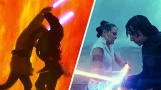 Rey vs Kylo x Anakin vs Obi Wan Duel 4K