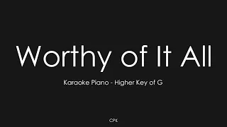 Worthy of It All - David Brymer | Piano Karaoke [Higher Key of G]