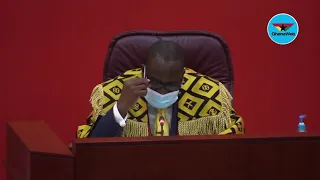 Alban Bagbin delivers his acceptance speech as Speaker of Parliament