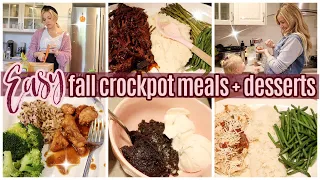 *NEW* EASY FALL CROCKPOT DINNERS + DESSERTS / COOK WITH ME 2020 / WHATS FOR DINNER / TIFFANI BEASTON