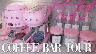 Pink Glam Home Coffee Bar / Station Tour 2023 ☕ | Girly Ideas & Inspo