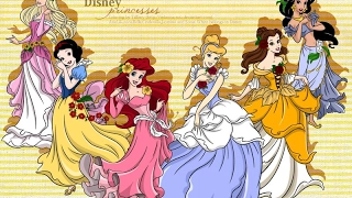 Coloring Disney Princess: Aurora, Snow White, Ariel, Cinderella, Belle, Jasmine | Coloring Pages