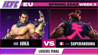 Joka (Feng) vs. Super Akouma (Akuma) Losers Final - ICFC EU Tekken 7 Spring 2022 Week 3