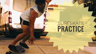 surfskate practice - backside snap