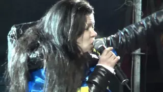 Руслана - Гімн України опівночі 01./02.01.2014 / Ruslana -- Anthem of Ukraine at midnight