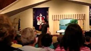 Daniel Crews singing Oh What A Savior