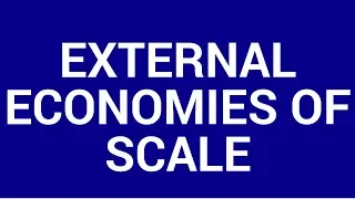 External economies of scale