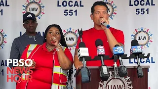 WATCH: UAW leaders hold briefing for members, announce extending strike to more factories