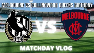PIES SWOOP DEES! Queens Birthday Collingwood VS Melbourne Matchday Vlog