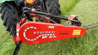 Mowing Hay with our Enorossi(a closer look at the scissor cut)