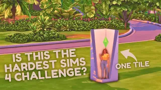 Can I Beat the One Tile Challenge? | The Sims 4