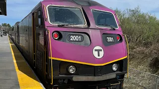 Riding MBTA commuter rail Kingston line from South station to Kingston, MA