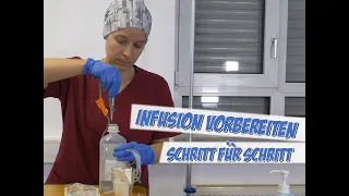 Infusion Vorbereiten |  Fachliche Schritt-für-Schritt-Anleitung | Pflege Kanal