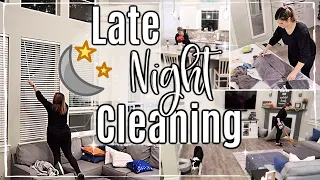 🌙 RELAXING! AFTER DARK CLEAN WITH ME :: SAHM CLEANING ROUTINE + HACKS :: SPEED CLEANING MOTIVATION
