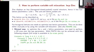 MaX School on Advanced Materials and Molecular Modelling with Quantum ESPRESSO - Day 3 - Session 1