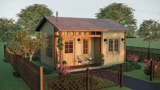 16x20 ft Warm & Cozy Tiny House Design | 320 Sq Ft Wooden House Tour