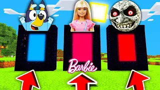 NIE WYBIERZ ZŁEGO PORTALU BARBIE, BLUE, KSIĘŻYC W MINECRAFT?! GPLAY & LUMI