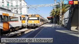 Rodalies Barcelona : L'Hospitalet de Llobregat R1 - R3 - R4 - R12 ( Renfe 447 )