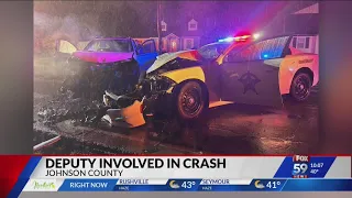 Police in Johnson County involved in two separate crashes