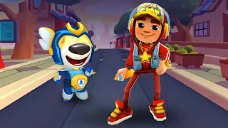 WHO IS THE BEST? TALKING SUPER HANK HERO vs JAKE STAR from SUBWAY SURFERS! LITTLE MOVIES 2020