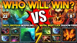 WHO WILL WIN? | Crazy Shotgun Carry Morphling Versus Brutal Right Click Demon Shadow Fiend | DotA 2