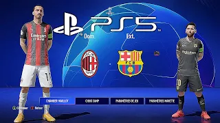 FIFA 21 PS5 FC BARCELONA - AC MILAN | MOD Ultimate Difficulty Career Mode HDR Next Gen