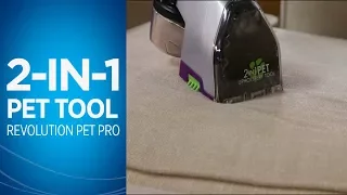 How to use the 2-in-1 Pet Upholstery Tool on the ProHeat 2X® Revolution™ Pet Pro | BISSELL