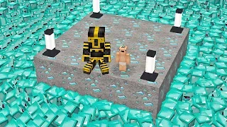 EL BEBÉ NOOB Y MASSI SOBREVIVEN A UNA INVASIÓN DE DIAMANTES EN MINECRAFT TROLL 👶