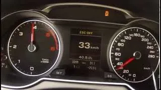 Audi A4 (B8.5) 0-100 km/h acceleration test 2.0 tdi 150 hp 8.9s