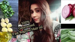 Homemade Fastest onions Regrow Hair Oil/ 100% Guaranted Regrow Oil/ Ayesha Malik