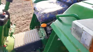 John Deere tractor power 💪 heavy cultivater