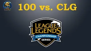 100 vs. CLG | Week 3 LCS 2019 | Чемпионат Америки LCS NA | 100 Thieves Counter Logic Gaming