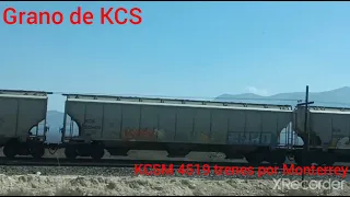 KCS lines ES44AC 4678 y 4788 con grano de KCS en San Luis Potosí