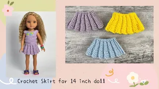 Crochet Skirt for 14 inch Dolls | HappyBankyCraftymom