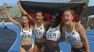 4 x 100m Relay WOMEN FINAL U20 CHAMPIONSHIPS - GROSSETO 2017