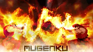 New Fire Power Ken Burn vs Evil Ryu Mystikblaze! Fire Element Battle! Street Fighter MUGEN