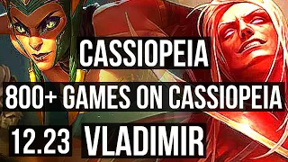 CASSIOPEIA vs VLADIMIR (MID) | 5/0/4, 800+ games | EUW Master | 12.23