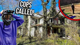 DIRT BIKE TRESPASSERS CAUGHT EXPLORING! *ABANDONED HOUSE*